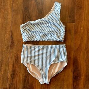 Albion Breezy Stripe Bathing Suit - EUC Size Small